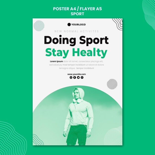 Sport poster template