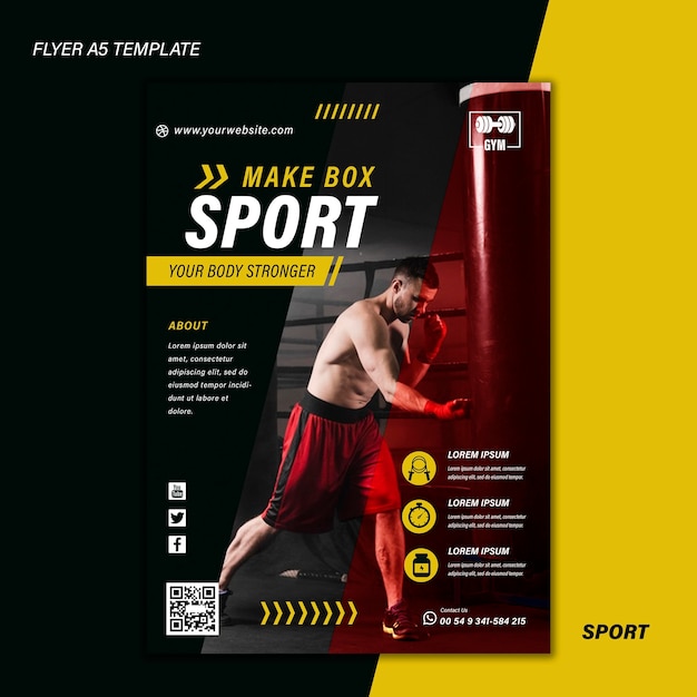 Sport print template with photo