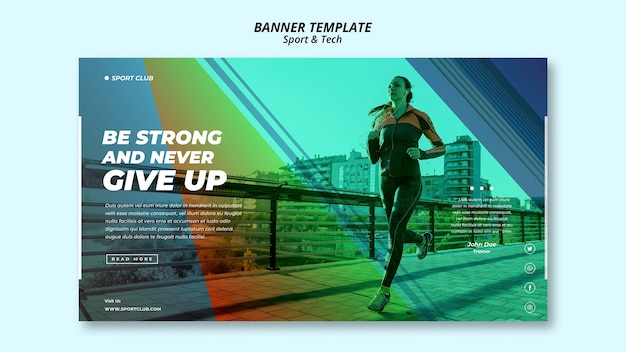 Sport & tech banner template