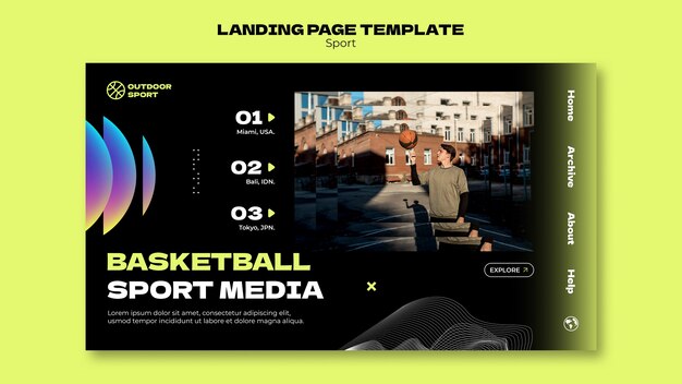 Sport template design