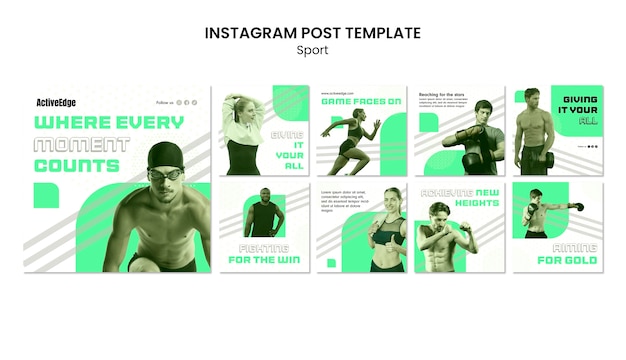 Free PSD sport template design