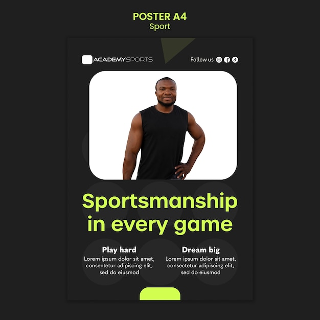 Free PSD sport template design