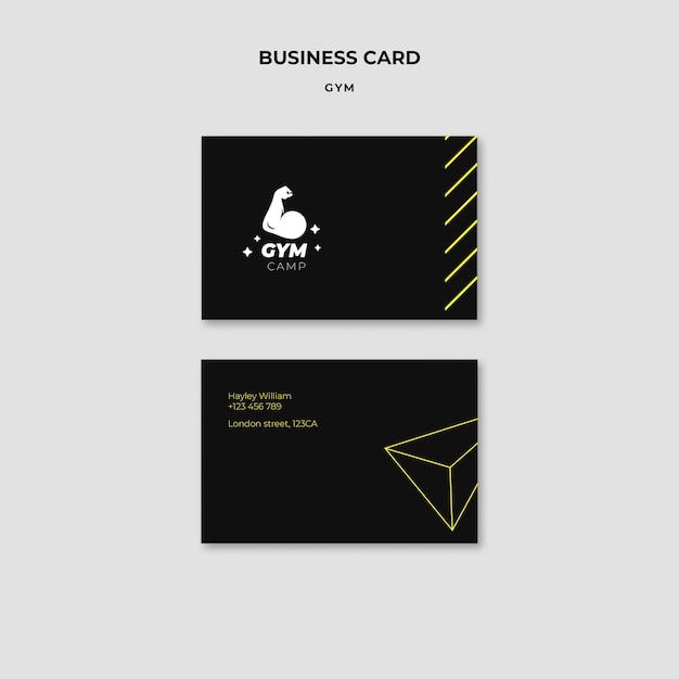 Free PSD sport training business card template