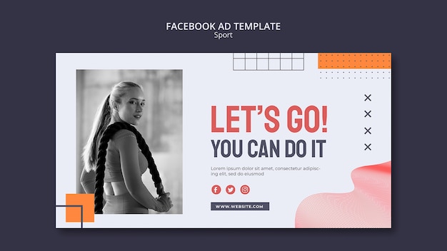 Sport and training social media promo template