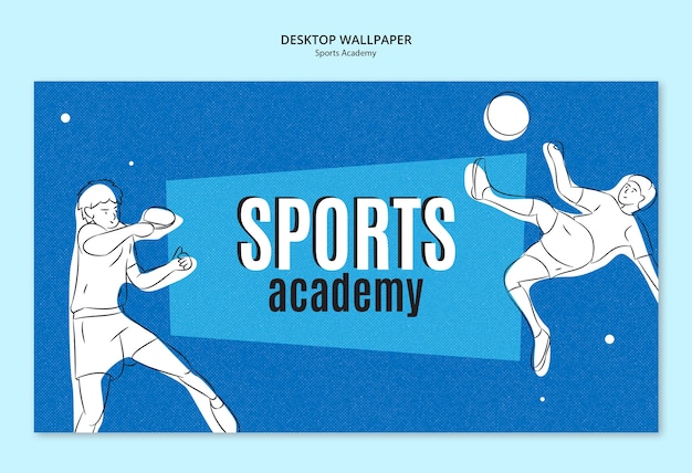 Free PSD sports academy template design