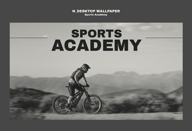 Free PSD sports academy template design