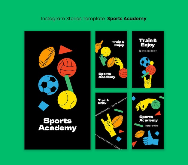 Free PSD sports academy template