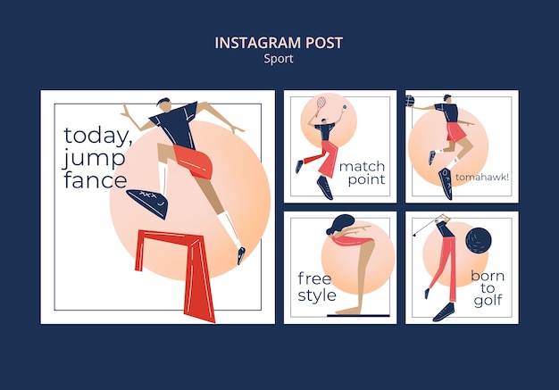 Sports and athleticism instagram posts collection