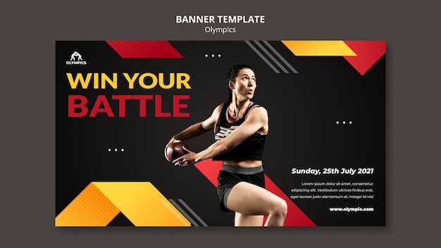 Sports competition banner template