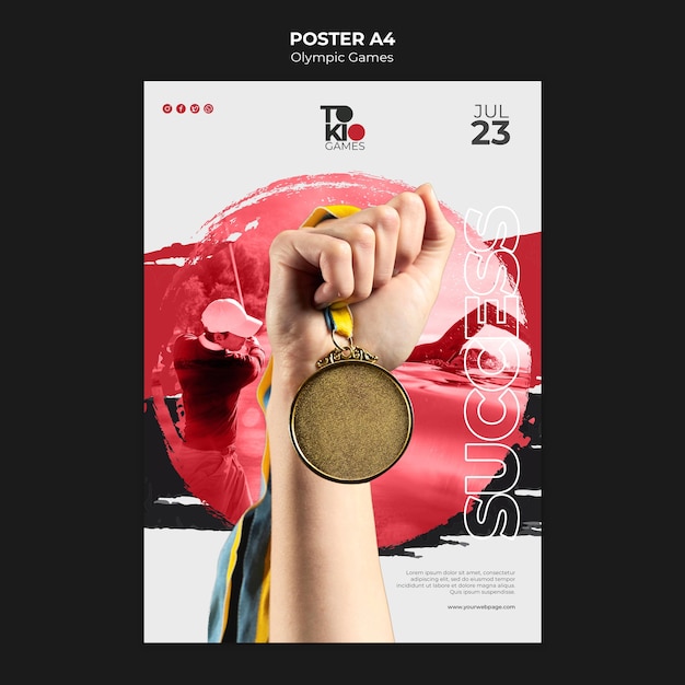 Free PSD sports competition print template