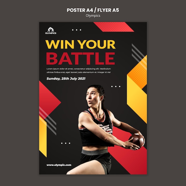 Free PSD sports competition print template