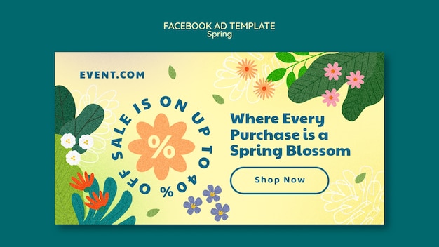 Free PSD spring celebration facebook template