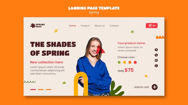 Free PSD spring celebration web templates  template