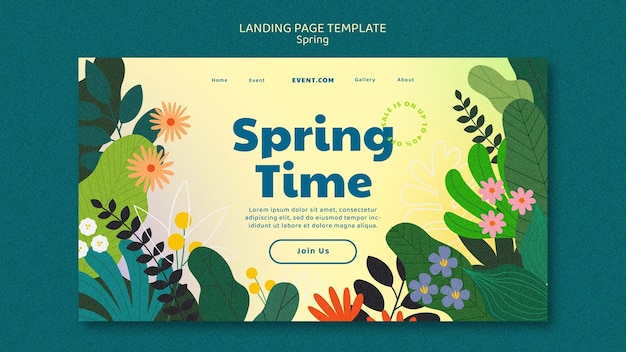 Free PSD spring celebration web templates  template