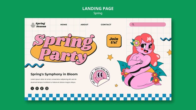 Spring celebration web templates  template