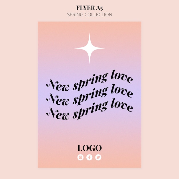 Free PSD spring collection template  design