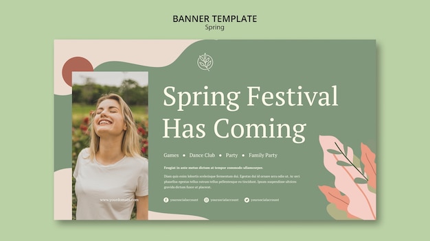 Free PSD spring festival has coming banner template