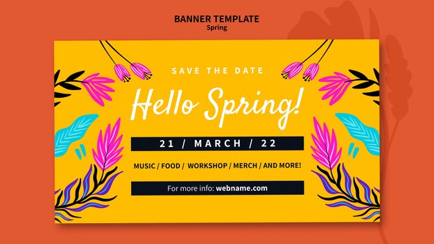 Spring festival horizontal banner template