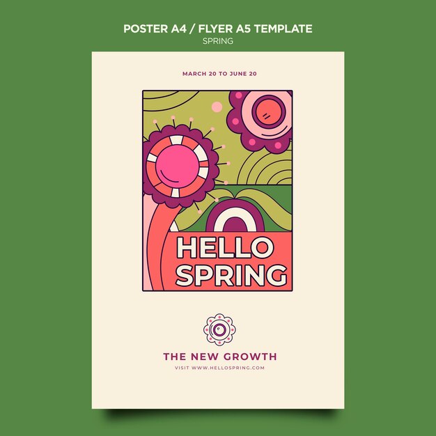 Spring party poster template