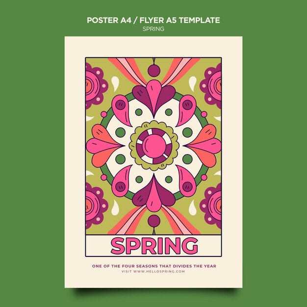 Spring party poster template