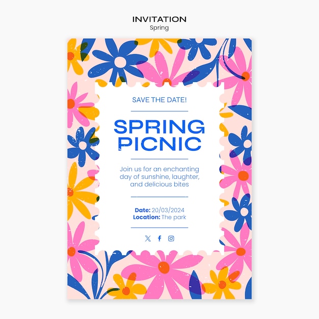 Free PSD spring sale template design