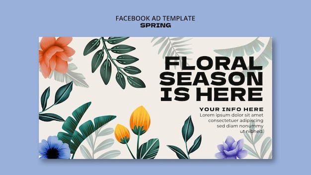 Free PSD spring season facebook template