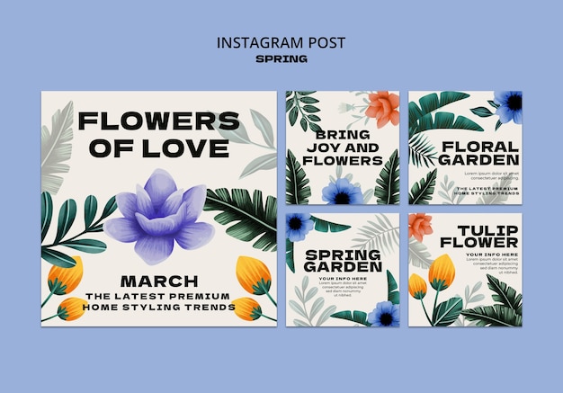 Spring season  instagram posts