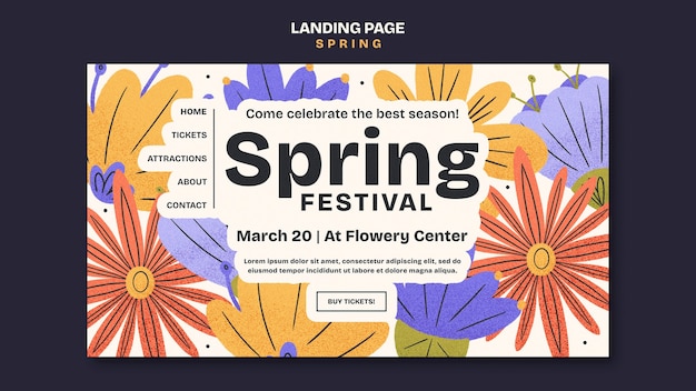 Free PSD spring template design