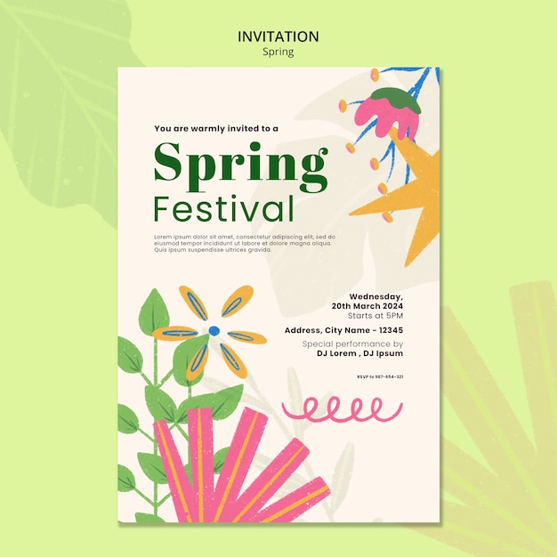 Free PSD spring template design