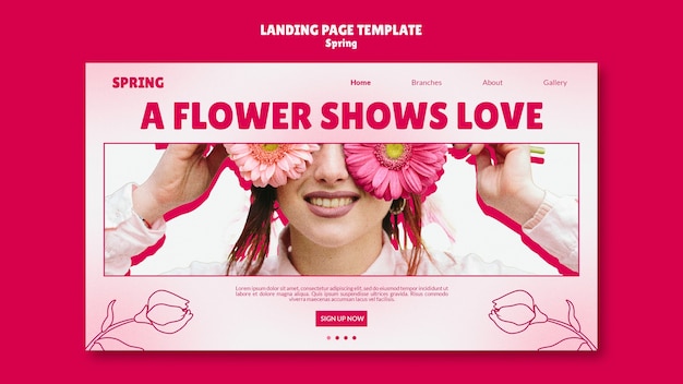 Free PSD spring  template design