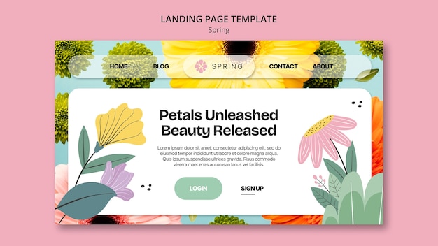 Free PSD spring template design