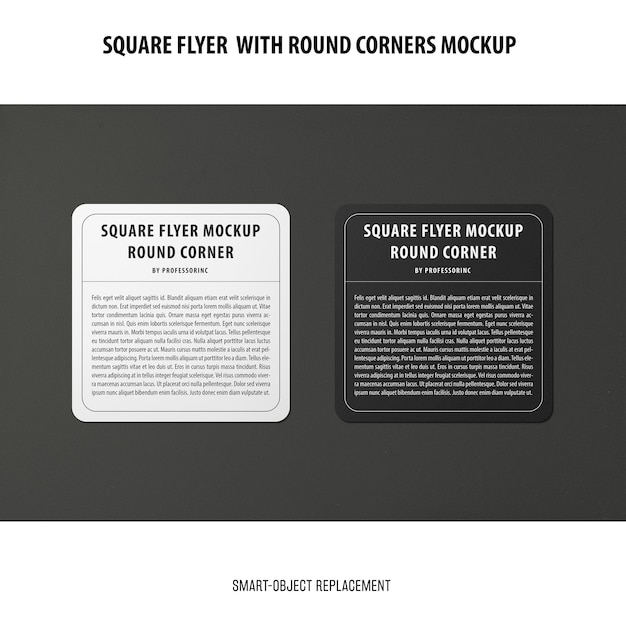 Free PSD sqaure flyer mockup