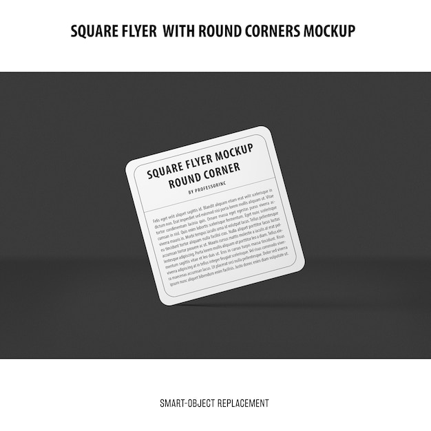 Free PSD sqaure flyer mockup