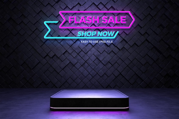 Free PSD square discount sale podium