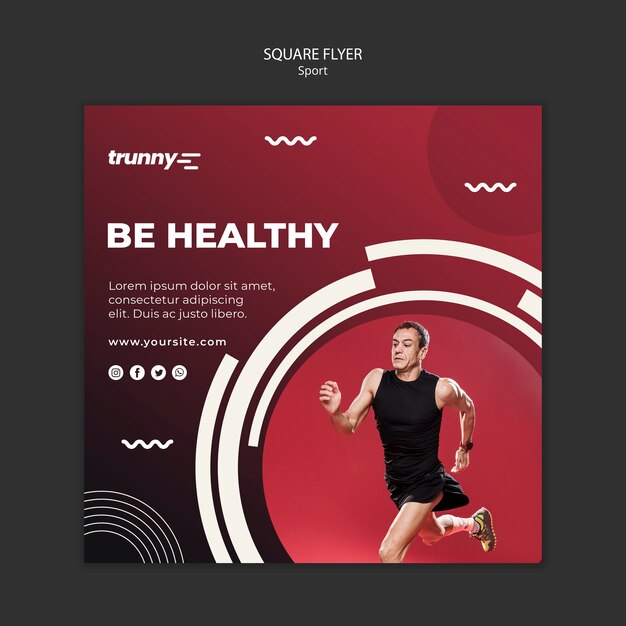 Square flyer for fitness