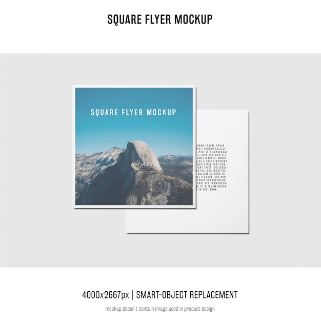 Square Flyer, Greeting Card, Invitation Mockup