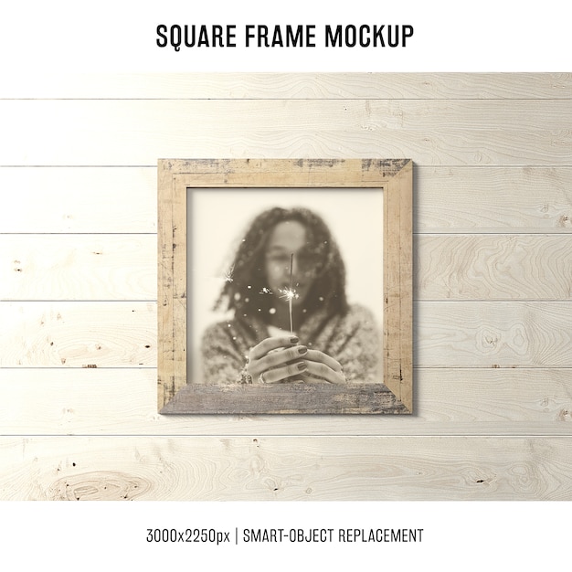 Free PSD square frame mockup