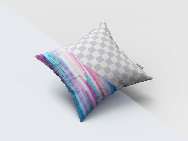 Free PSD square pillow mockup