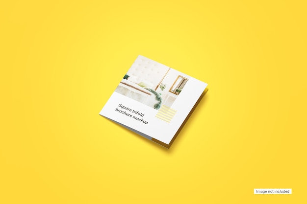 Square trifold brochure mockup