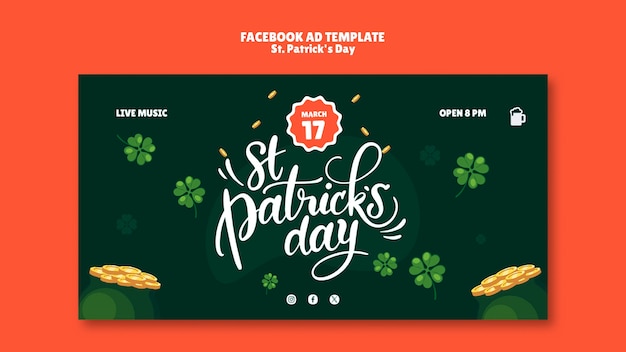 Free PSD st patrick's day celebration facebook template