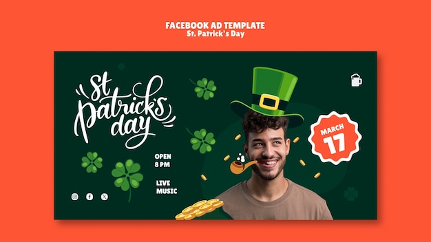 Free PSD st patrick's day celebration facebook template