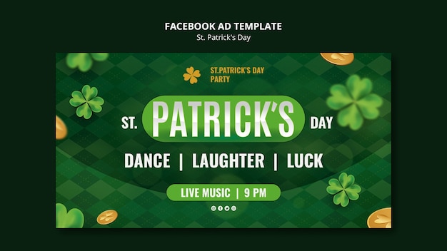 Free PSD st. patrick's day celebration facebook template