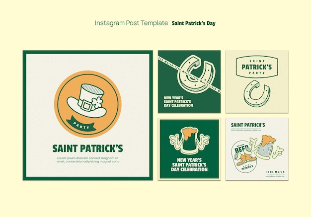 St patrick's day celebration  instagram posts