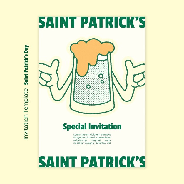 St patrick's day celebration invitation template