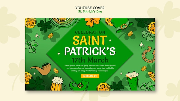 Free PSD st patrick's day celebration  youtube cover