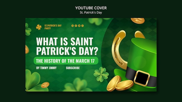 Free PSD st. patrick's day celebration youtube cover