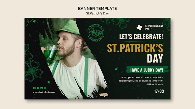 St. patrick's day event celebration banner template