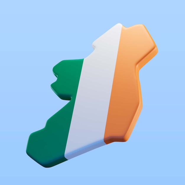 Free PSD st patrick's day ireland flag icon render