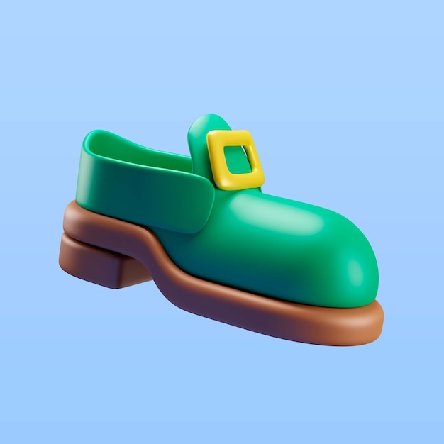 St patrick's day leprechaun shoe icon render