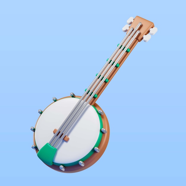 Free PSD st patrick's day mandolin icon render